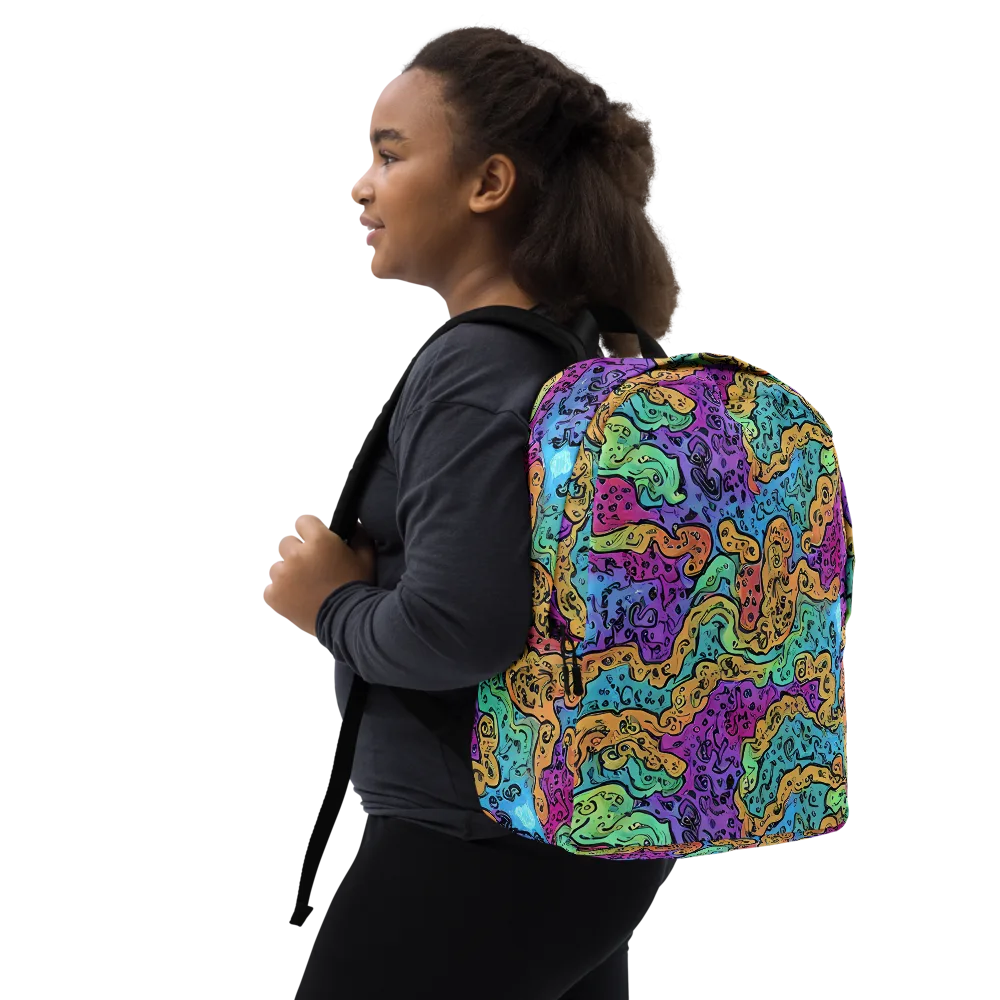 Intergalactic Graffiti on Minimalist Backpack — Right Front