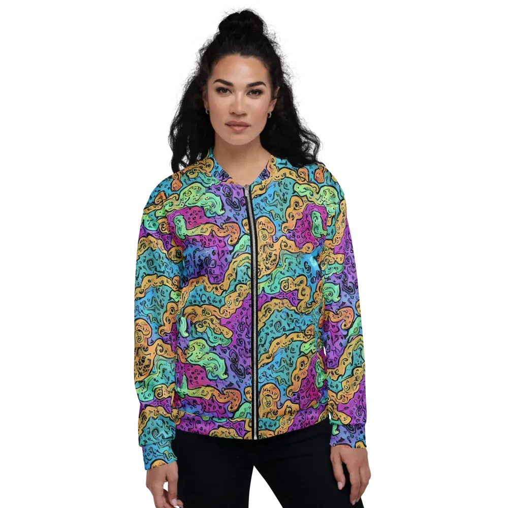 Intergalactic Graffiti on Bomber Jacket — Front