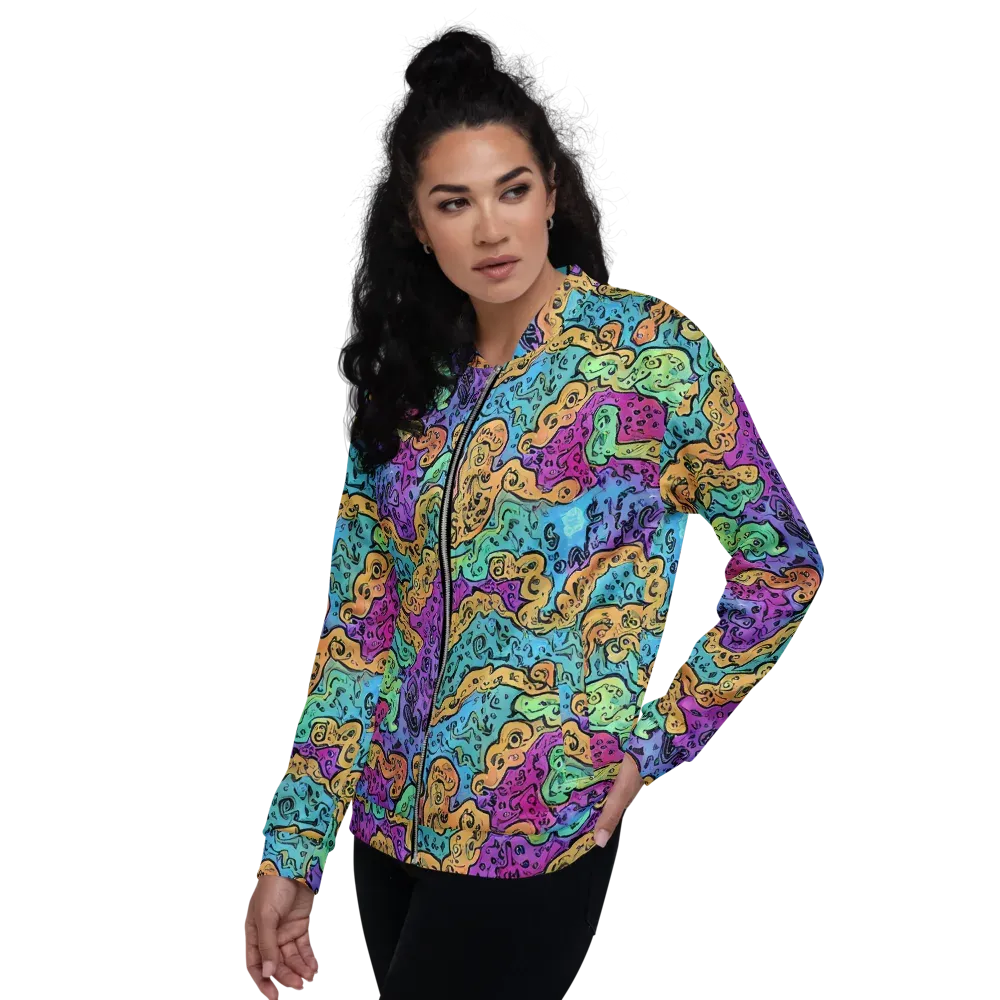 Intergalactic Graffiti on Bomber Jacket — Left