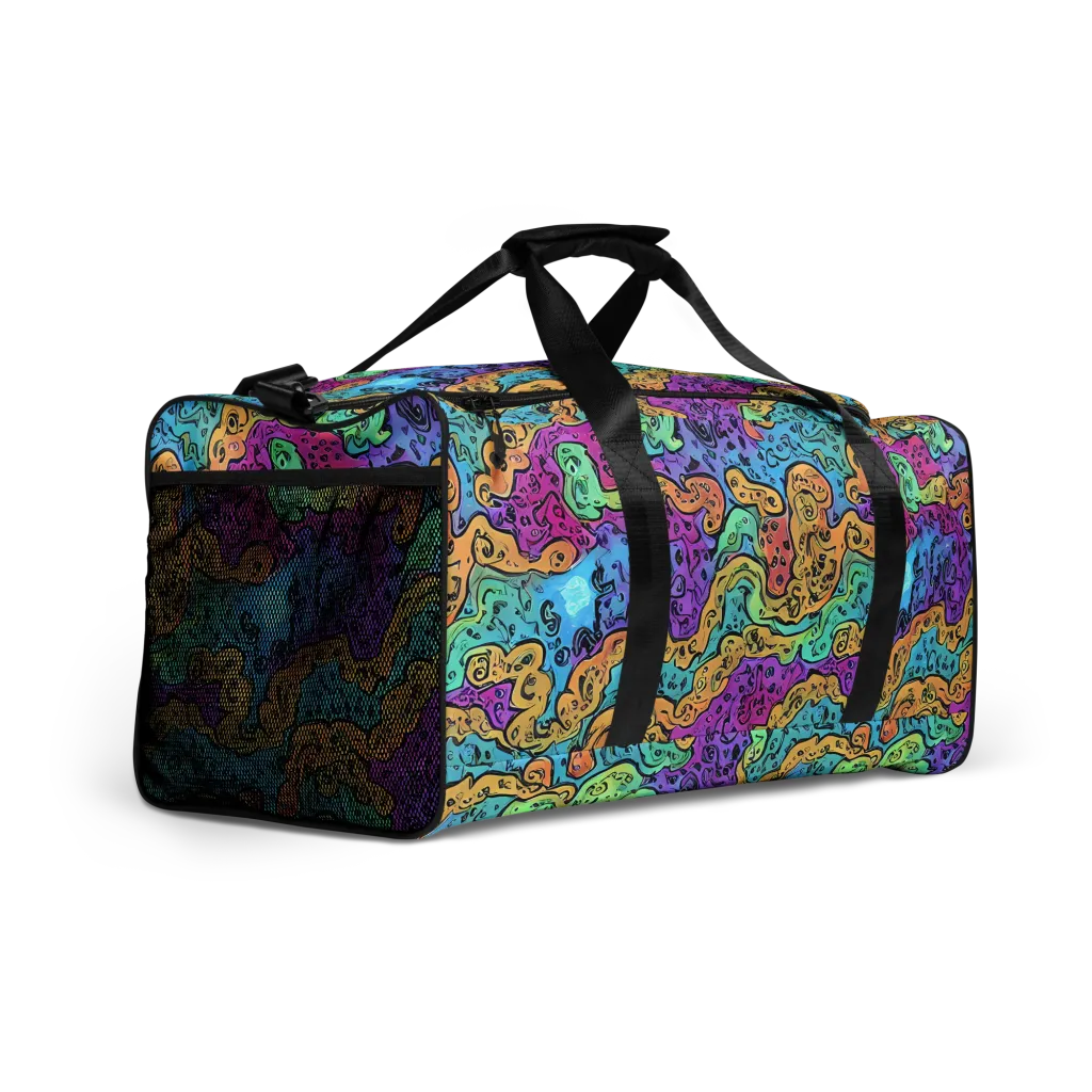 Intergalactic Graffiti on Duffle Bag — Right Front