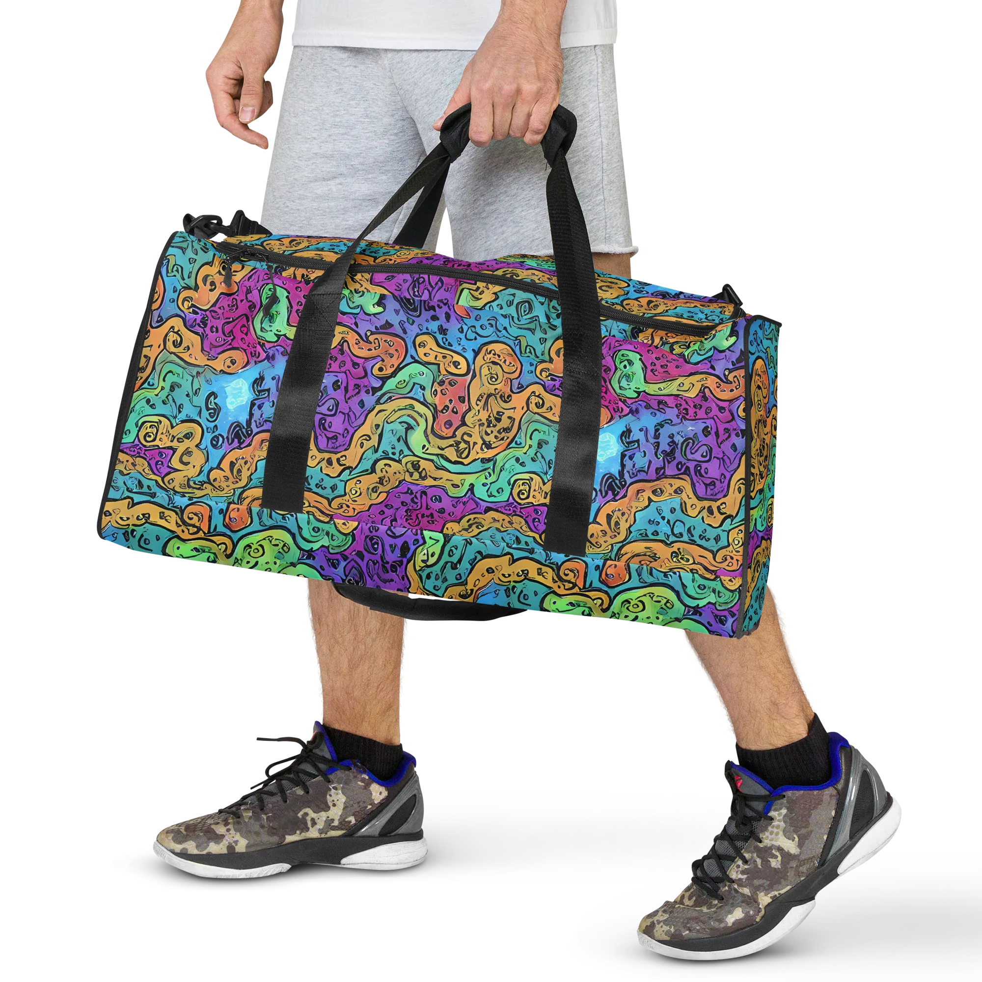 Intergalactic Graffiti on Duffle Bag — Front
