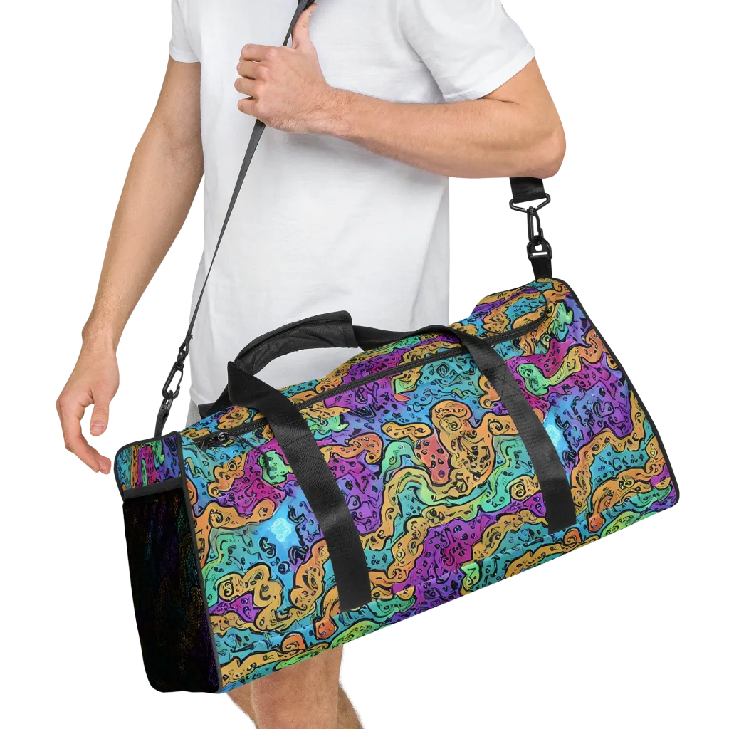 Intergalactic Graffiti on Duffle Bag — Right Front