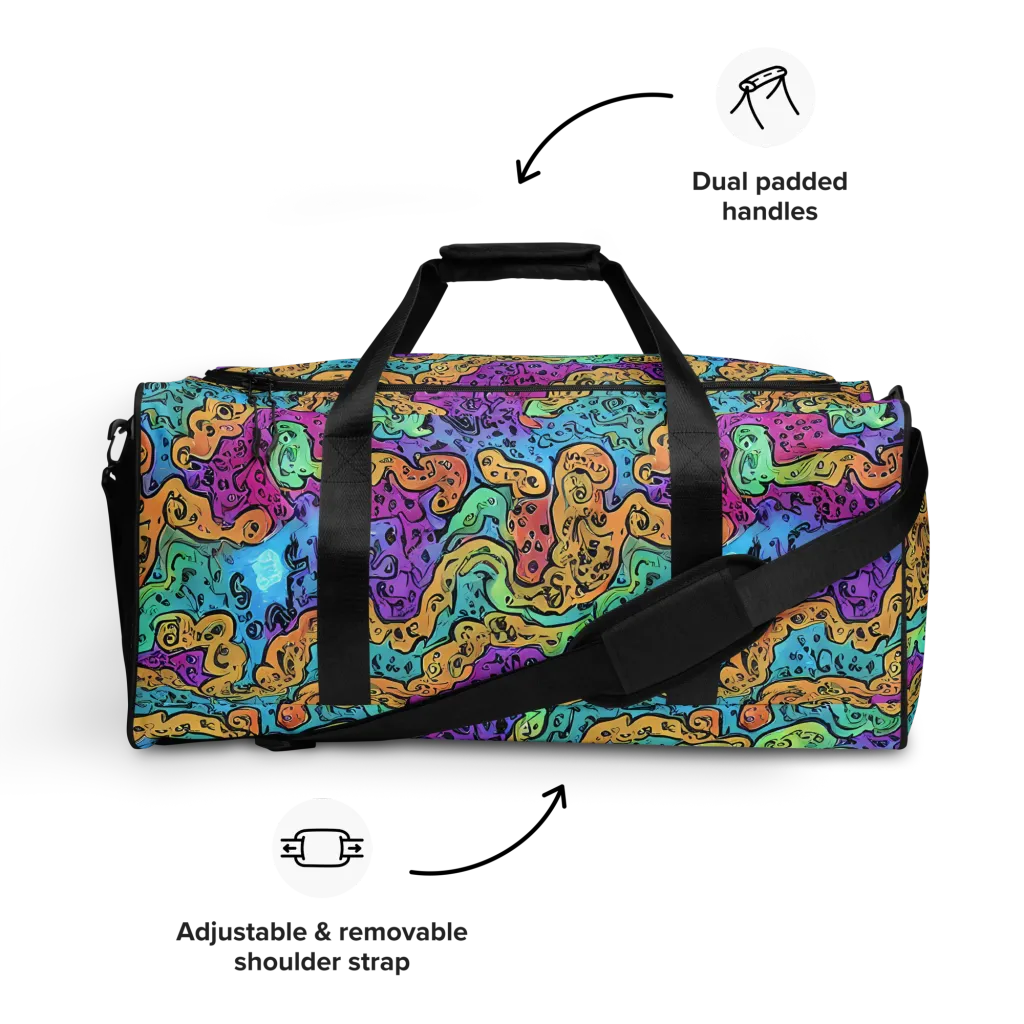 Intergalactic Graffiti on Duffle Bag — Front