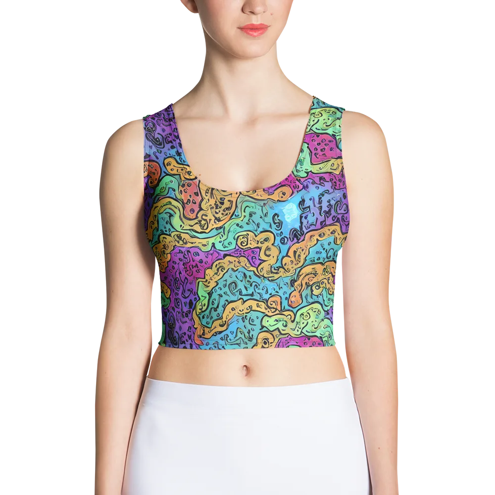 Intergalactic Graffiti on Crop Top — Front