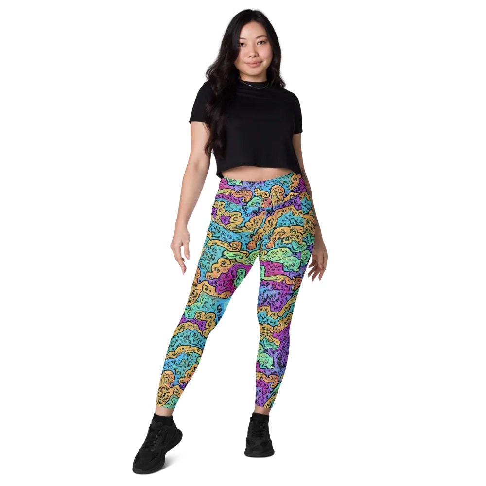 Intergalactic Graffiti on Leggings with Pockets — Front