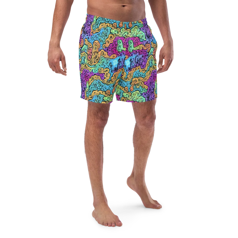 Intergalactic Graffiti on Swim Trunks — Front