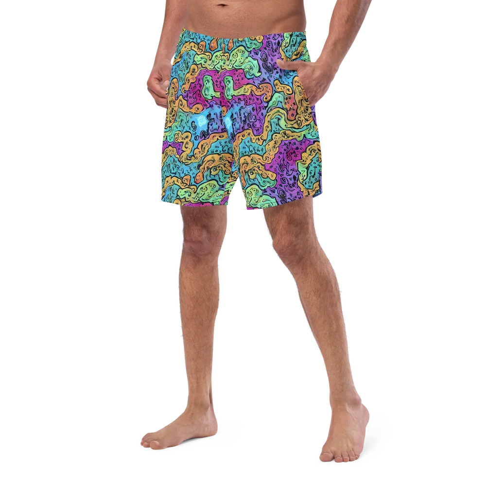 Intergalactic Graffiti on Swim Trunks — Left Front