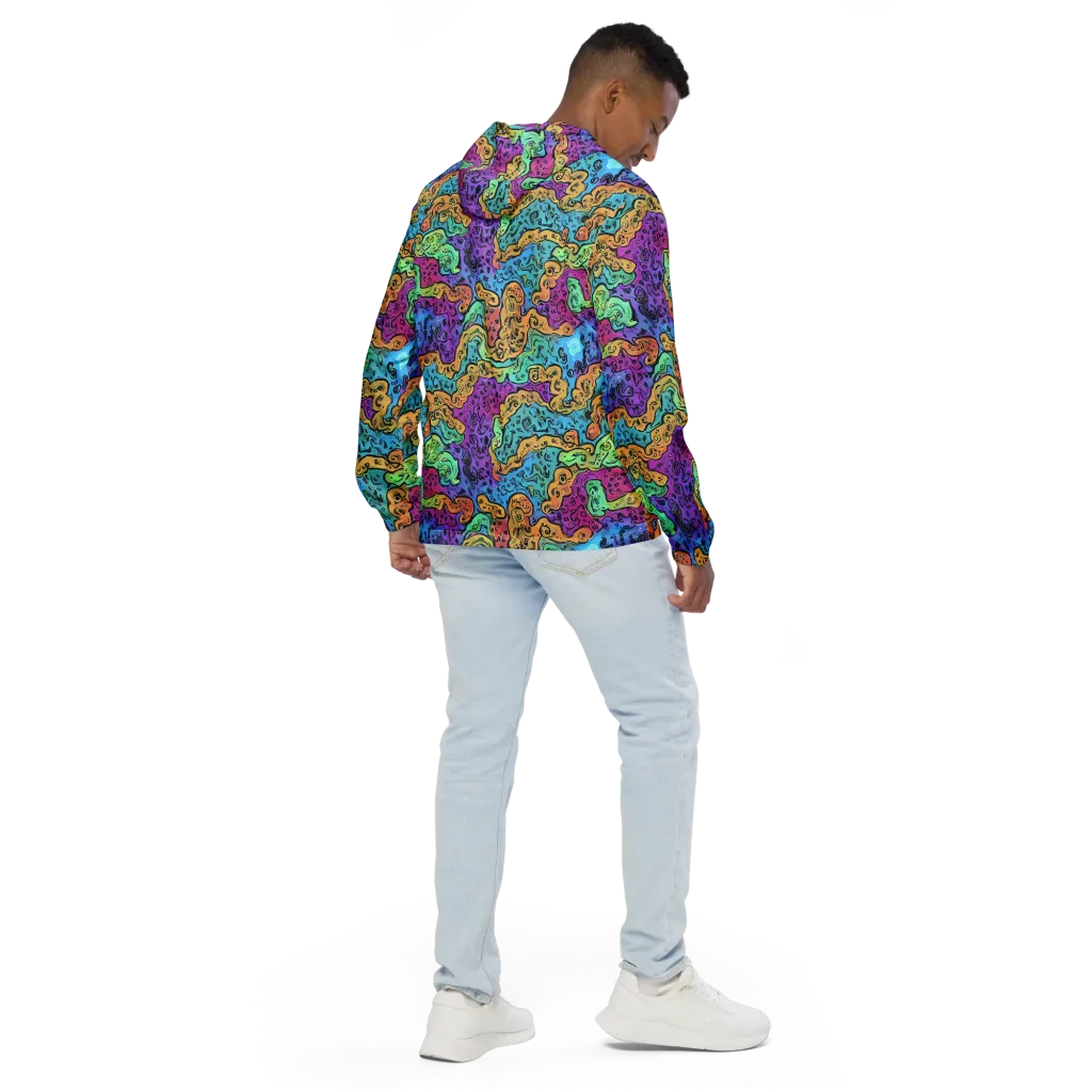 Intergalactic Graffiti on Men's Windbreaker — Back