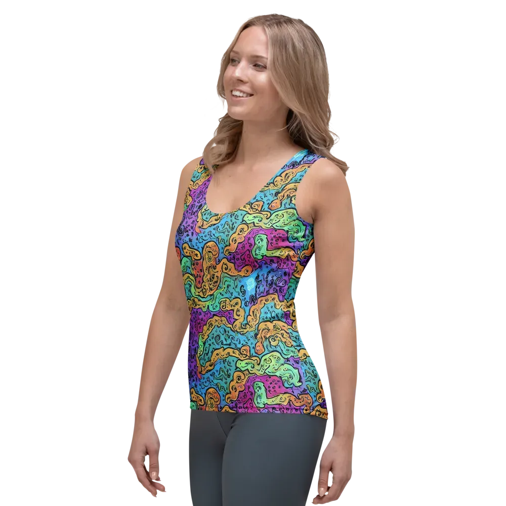 Intergalactic Graffiti on Women's Tank Top — Left Front