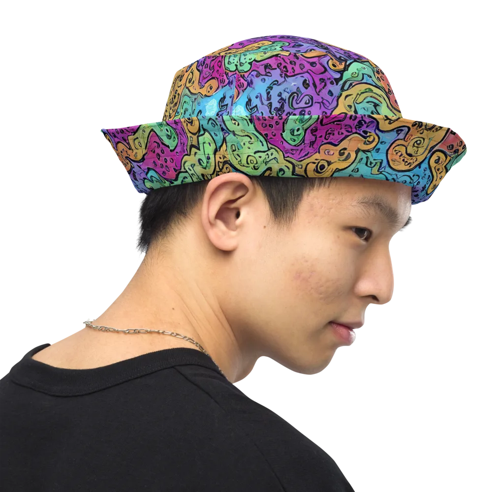 Intergalactic Graffiti on Reversible Bucket Hat — Right Outside