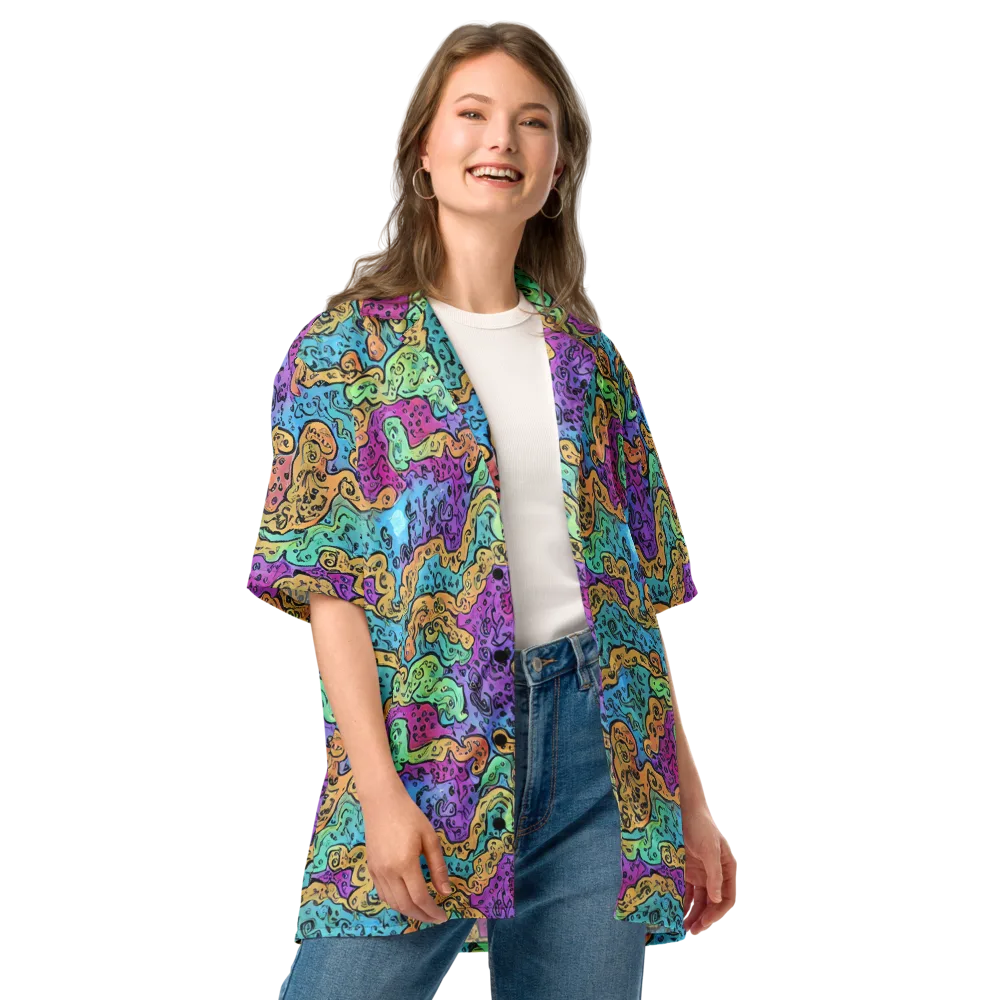 Intergalactic Graffiti on Button Shirt — Front