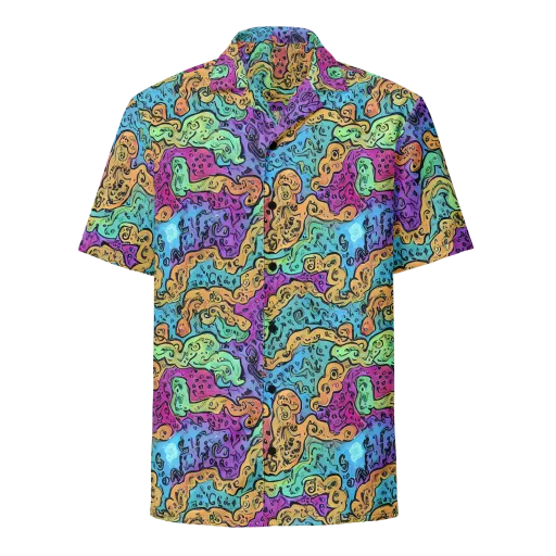 Intergalactic Graffiti on a Button Shirt