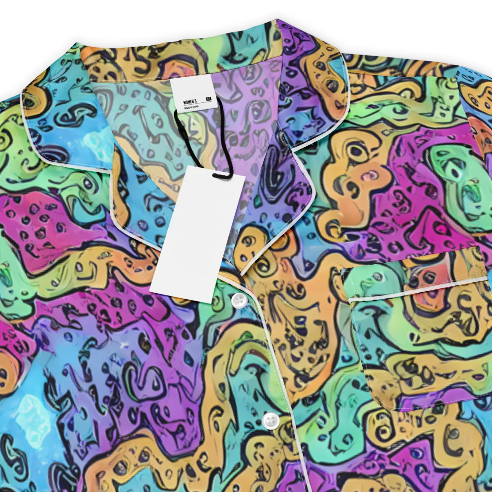 Intergalactic Graffiti on Women's Short Sleeve Pajama Top — Product details