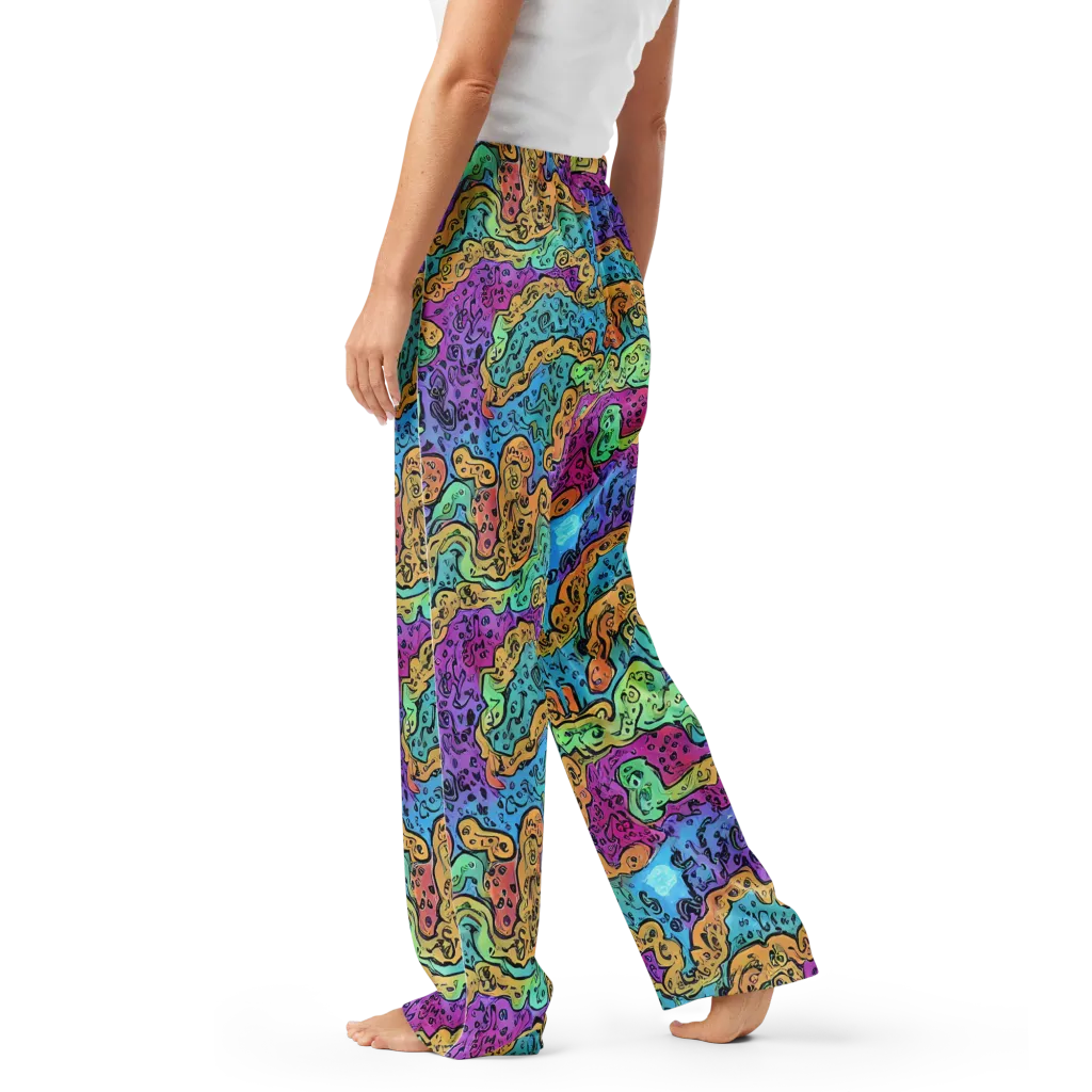 Intergalactic Graffiti on Women's Pajama Pants — Left