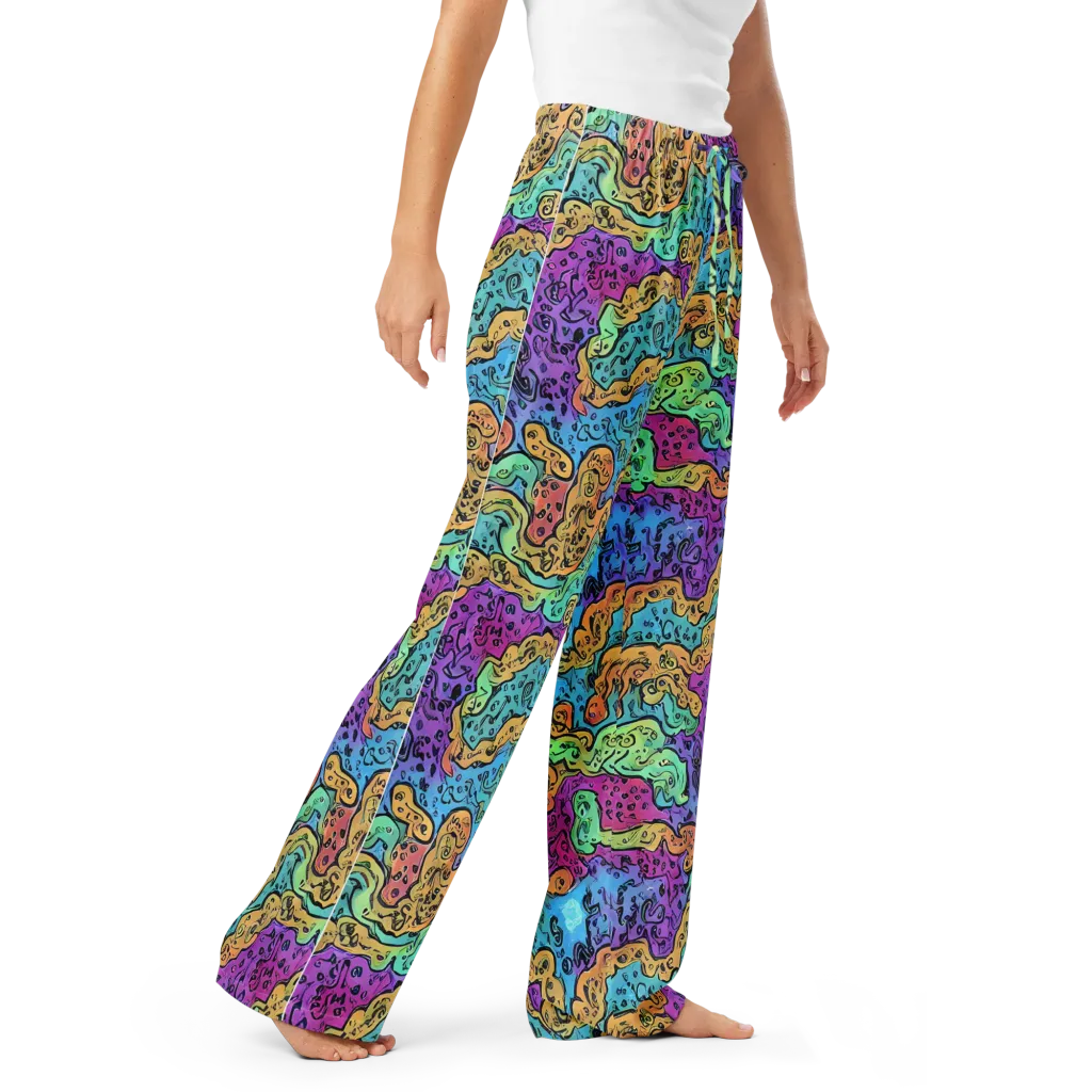 Intergalactic Graffiti on Women's Pajama Pants — Right Front