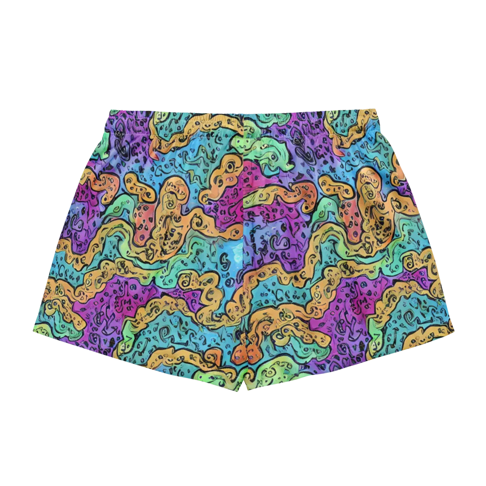 Intergalactic Graffiti on Women's Pajama Shorts — Back