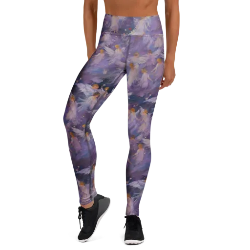 Lilac Angelus on a Yoga Leggings