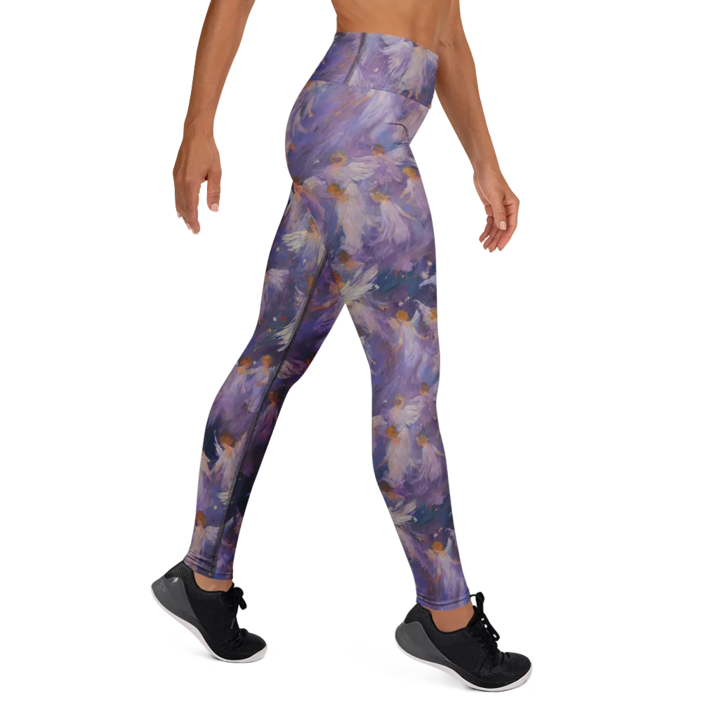 Lilac Angelus on Yoga Leggings — Right