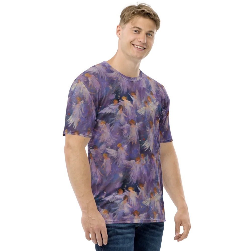 Lilac Angelus on Men's Crew Neck T-Shirt — Right