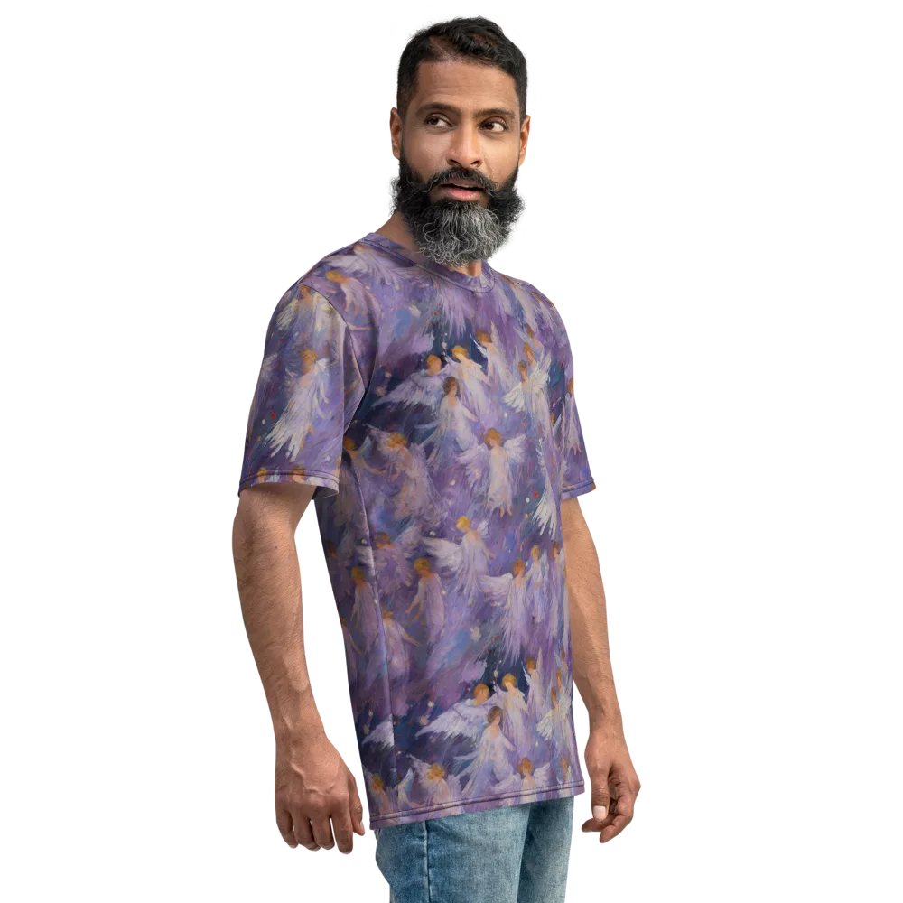 Lilac Angelus on Men's Crew Neck T-Shirt — Right