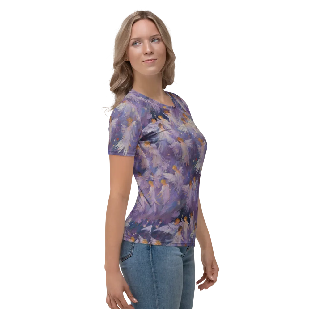 Lilac Angelus on Women's Crew Neck T-Shirt — Right