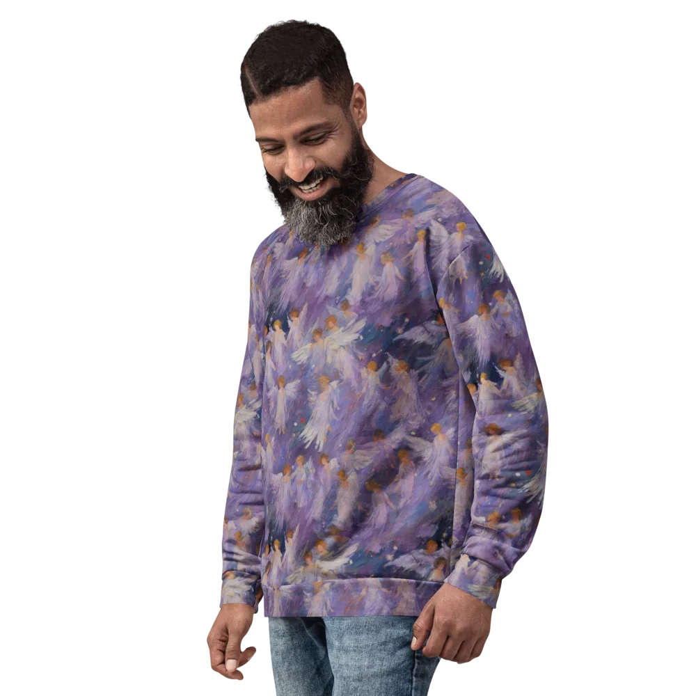 Lilac Angelus on Sweatshirt — Left Front