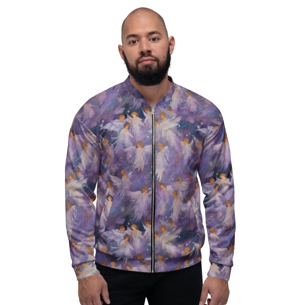 Lilac Angelus on Bomber Jacket — Front