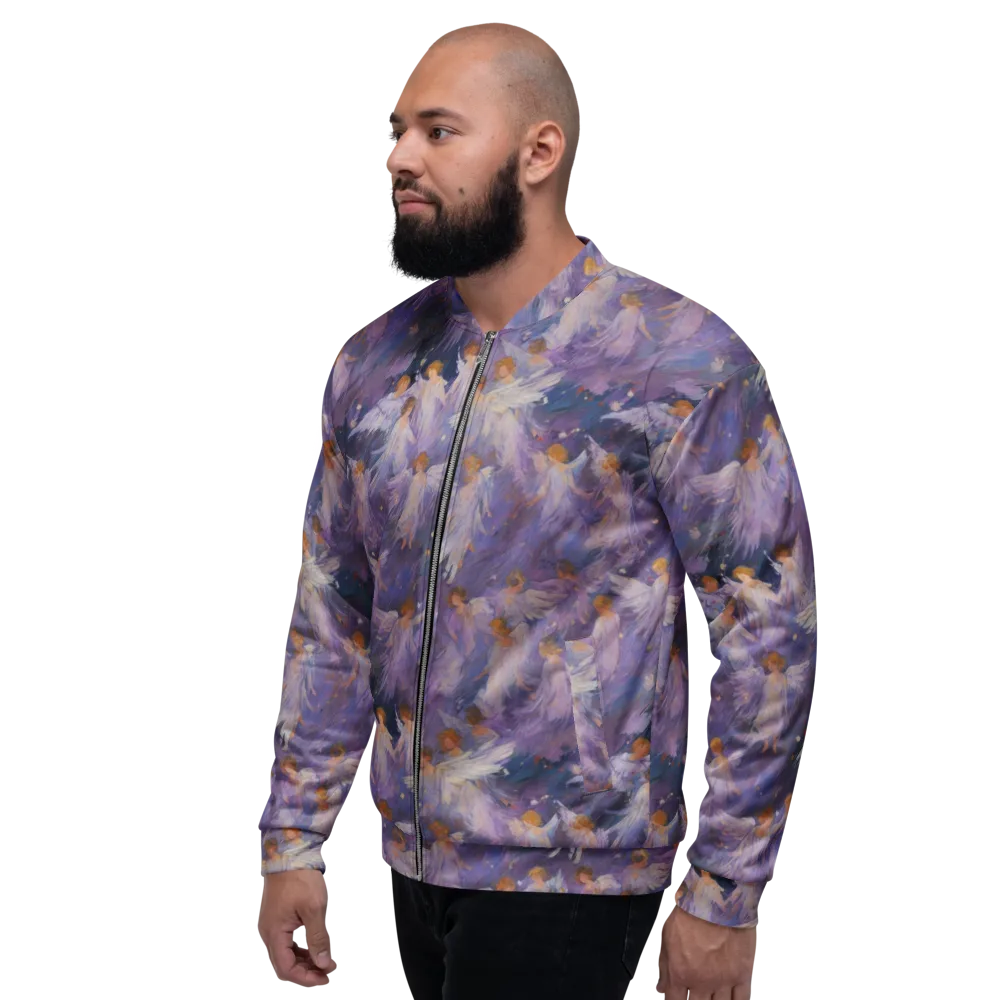 Lilac Angelus on Bomber Jacket — Left
