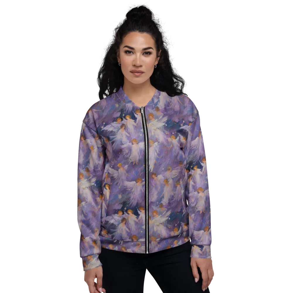 Lilac Angelus on Bomber Jacket — Front