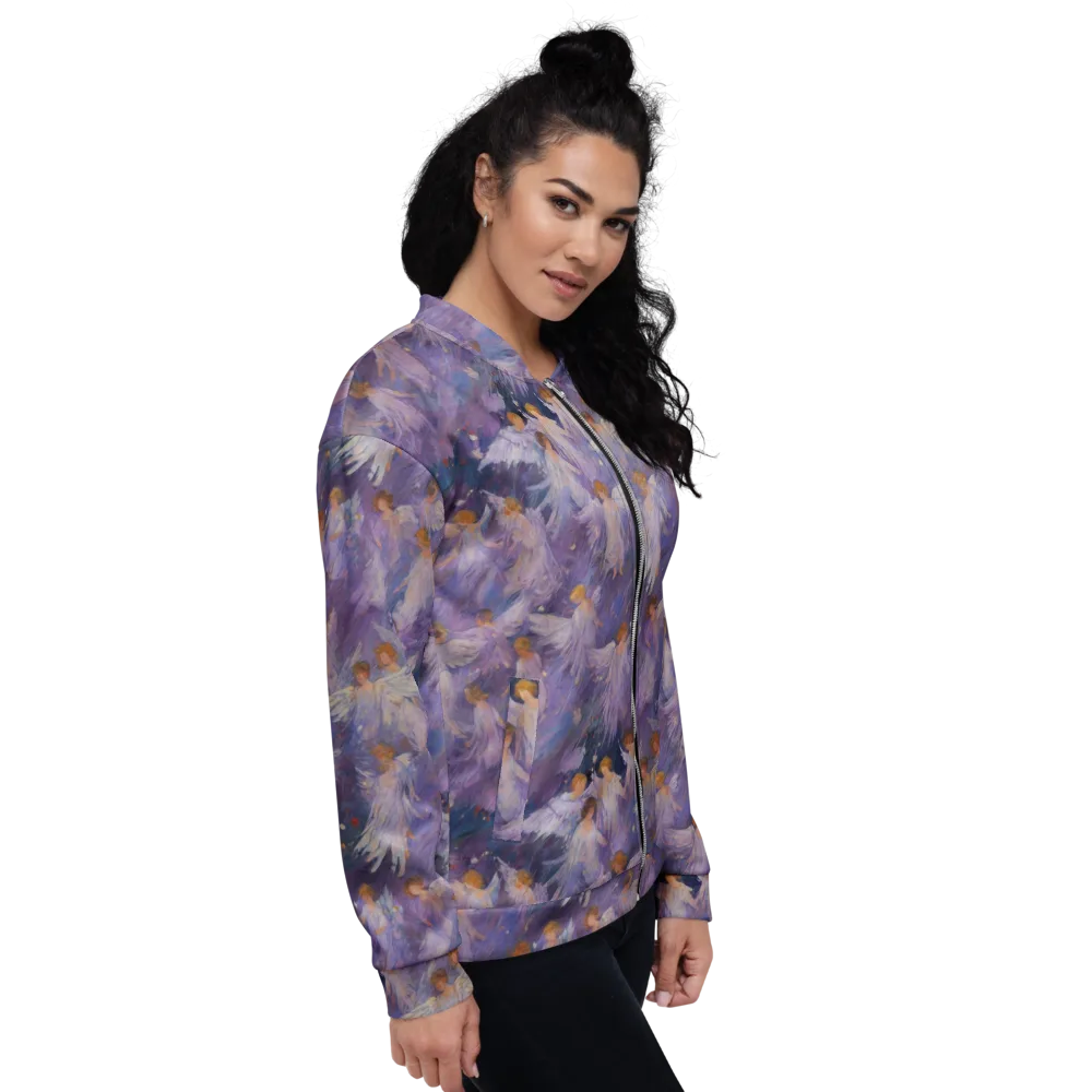 Lilac Angelus on Bomber Jacket — Right