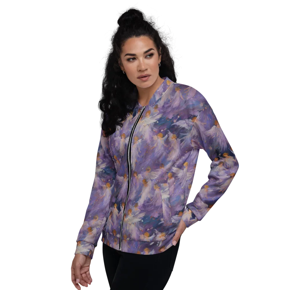Lilac Angelus on Bomber Jacket — Left