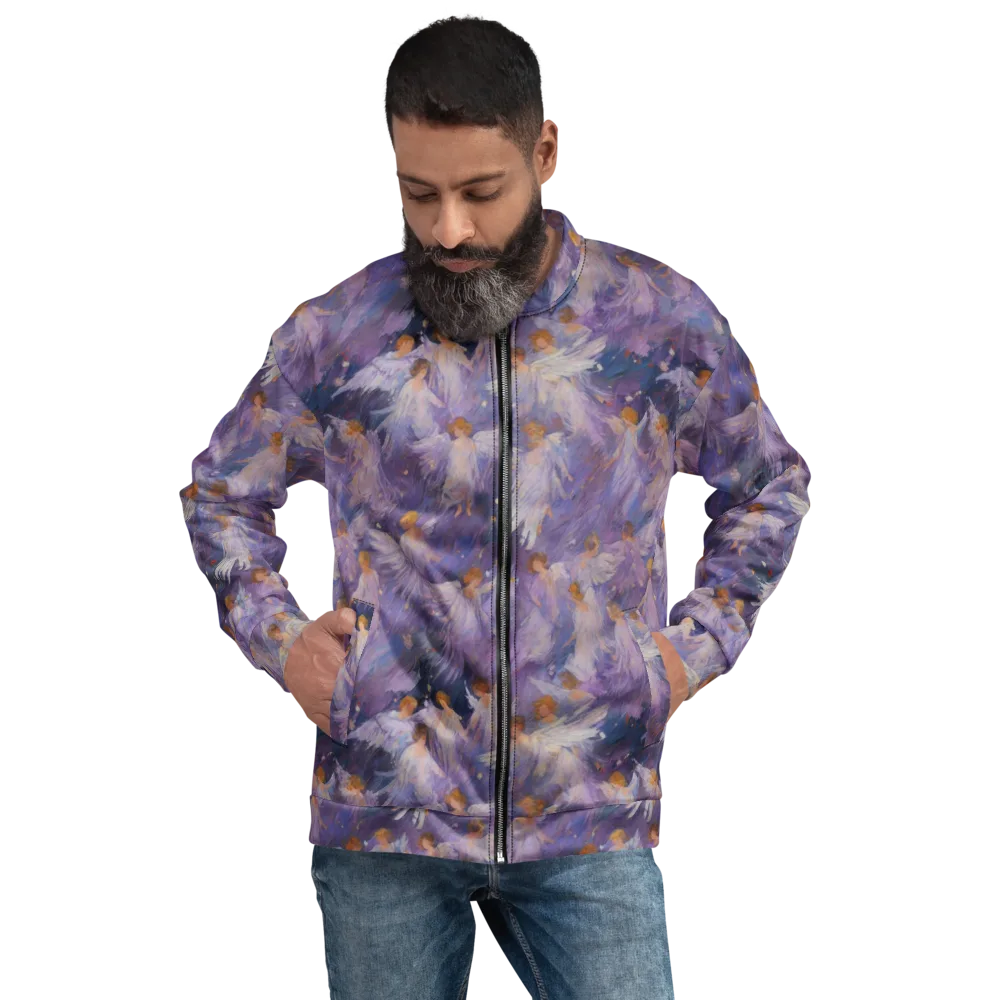 Lilac Angelus on Bomber Jacket — Front