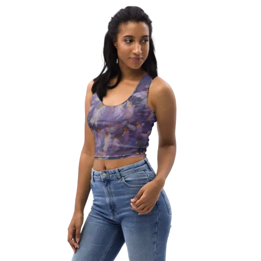 Lilac Angelus on a Crop Top