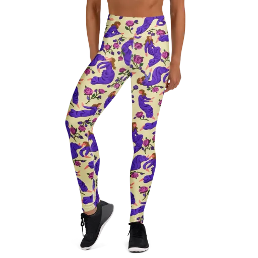 Violet Rose Ballet on a Yoga Leggings