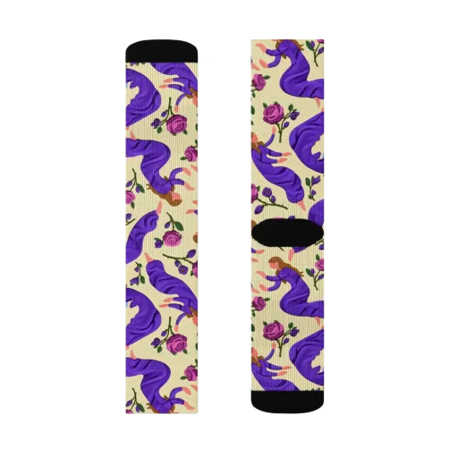 Violet Rose Ballet on a Socks
