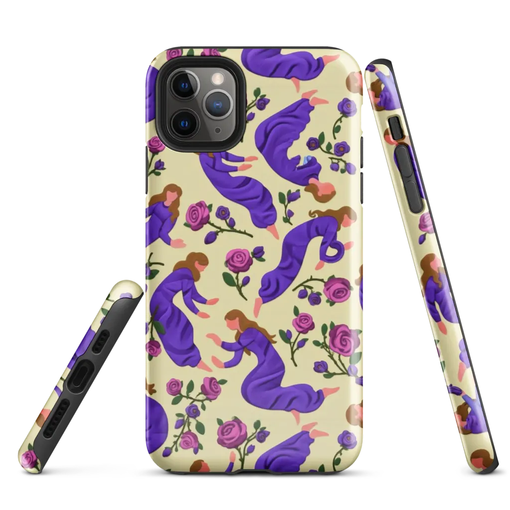 Violet Rose Ballet on Tough Case for iPhone® — Front