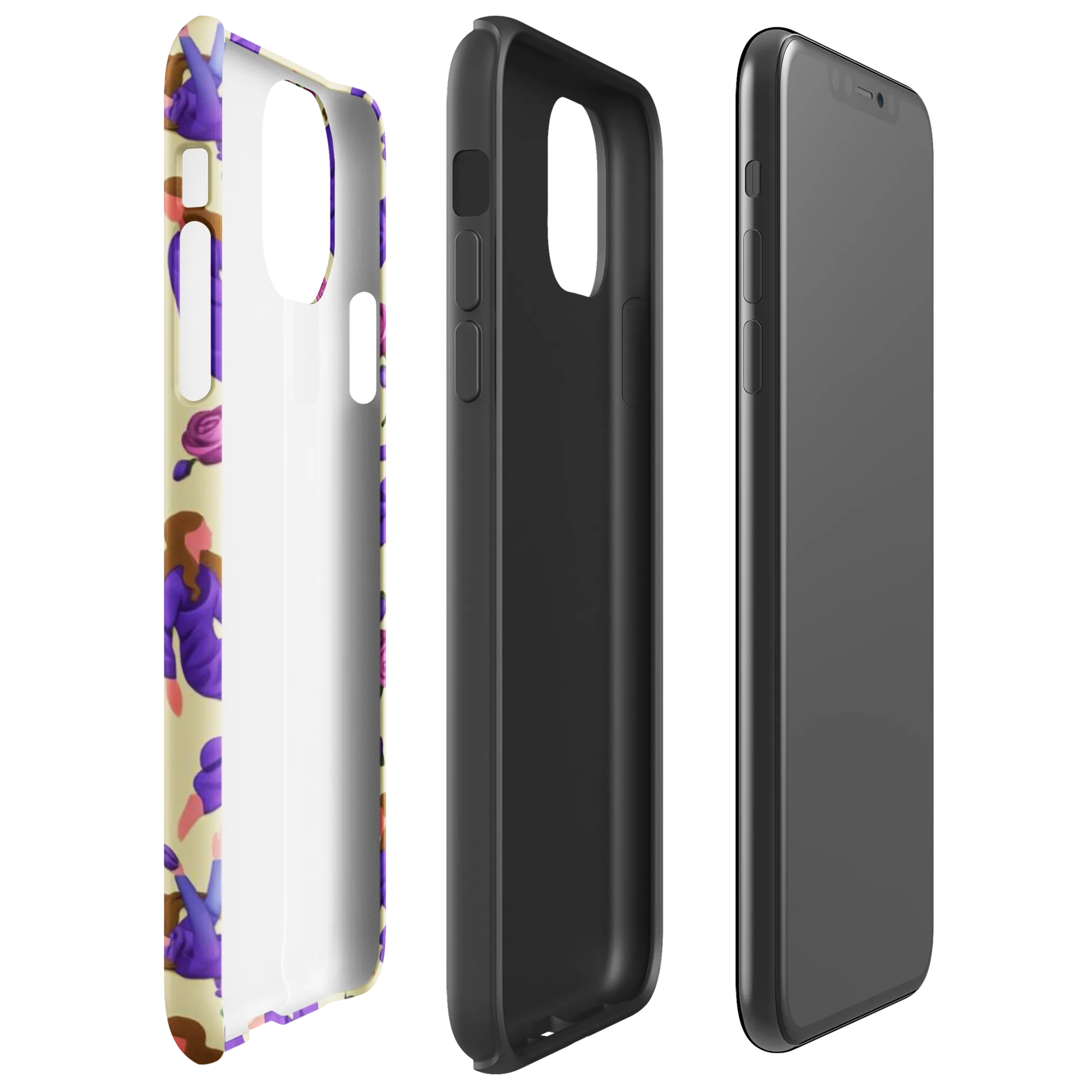 Violet Rose Ballet on Tough Case for iPhone® — Right