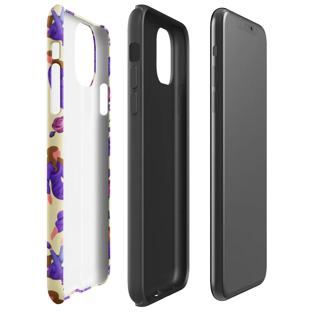 Violet Rose Ballet on Tough Case for iPhone® — Right