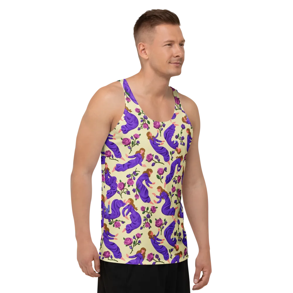 Violet Rose Ballet on Men's Tank Top — Right Front