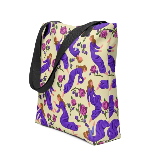 Violet Rose Ballet on a Tote Bag