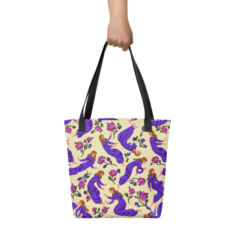 Violet Rose Ballet on Tote Bag — Front