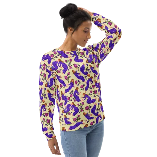 Violet Rose Ballet on a Sweatshirt