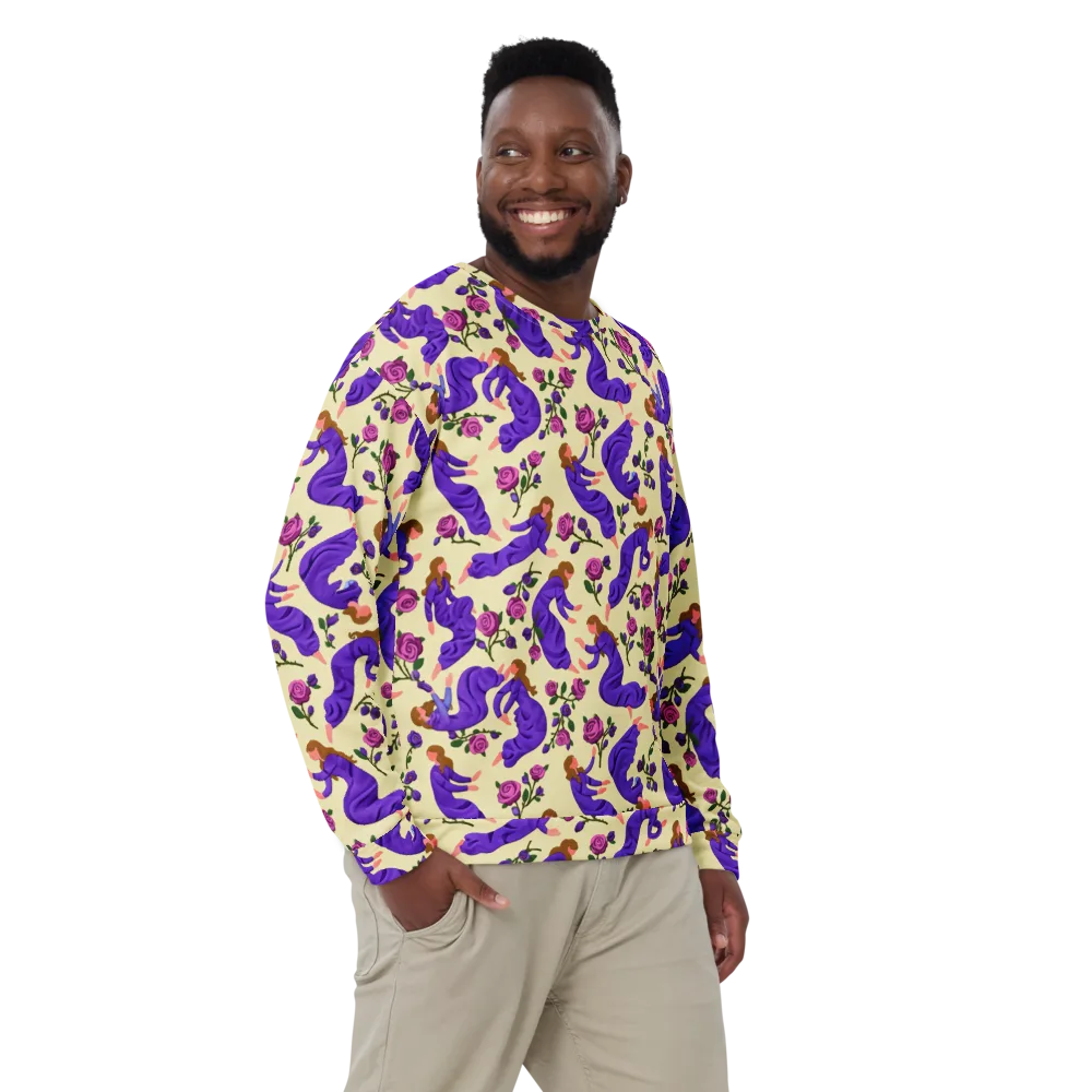 Violet Rose Ballet on Sweatshirt — Front