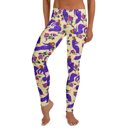 Violet Rose Ballet on a Leggings