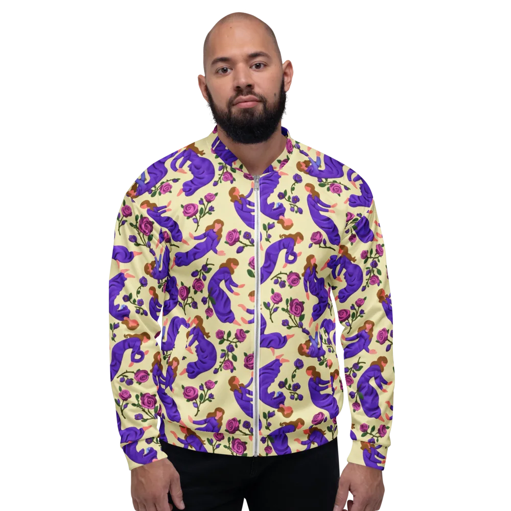 Violet Rose Ballet on Bomber Jacket — Front