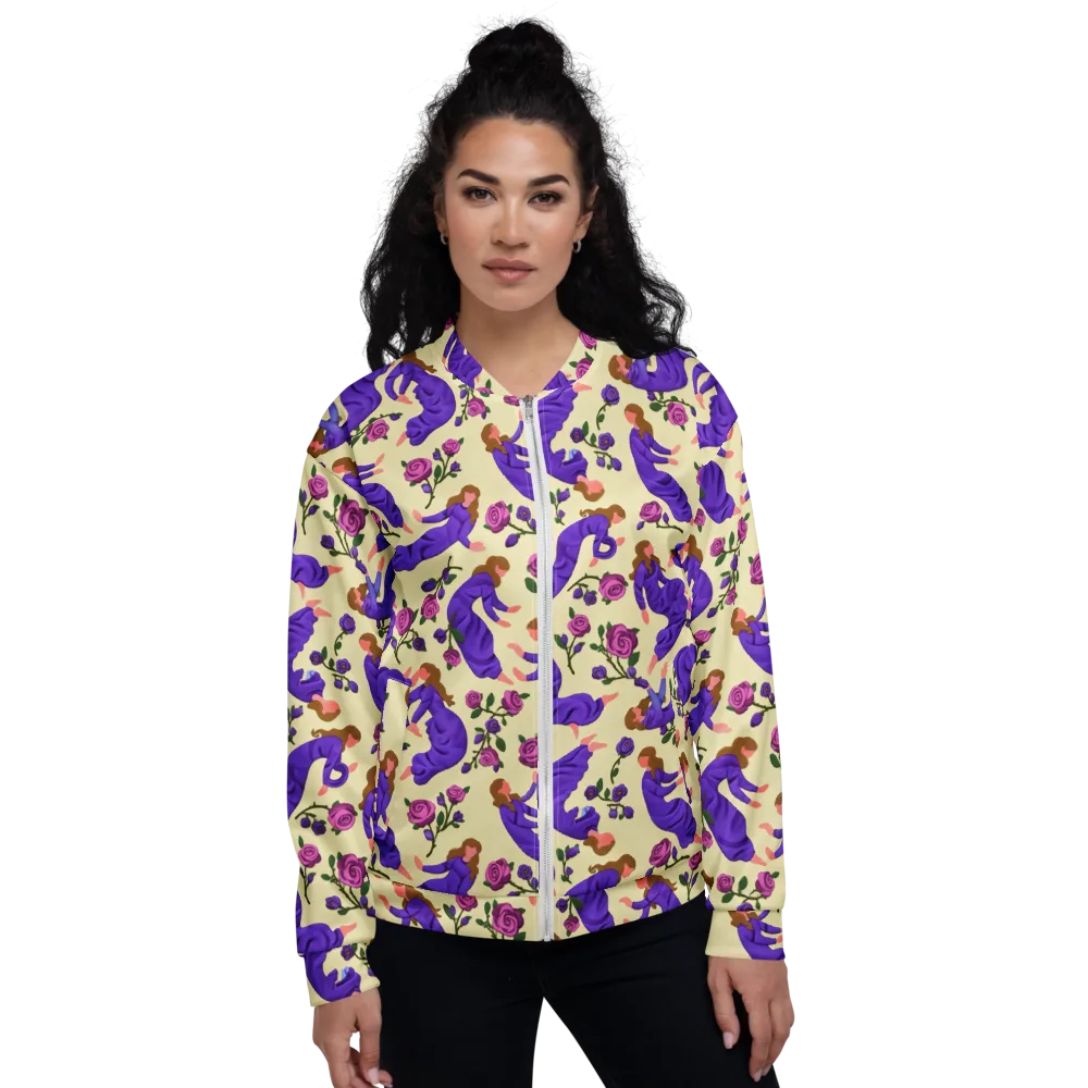 Violet Rose Ballet on Bomber Jacket — Front