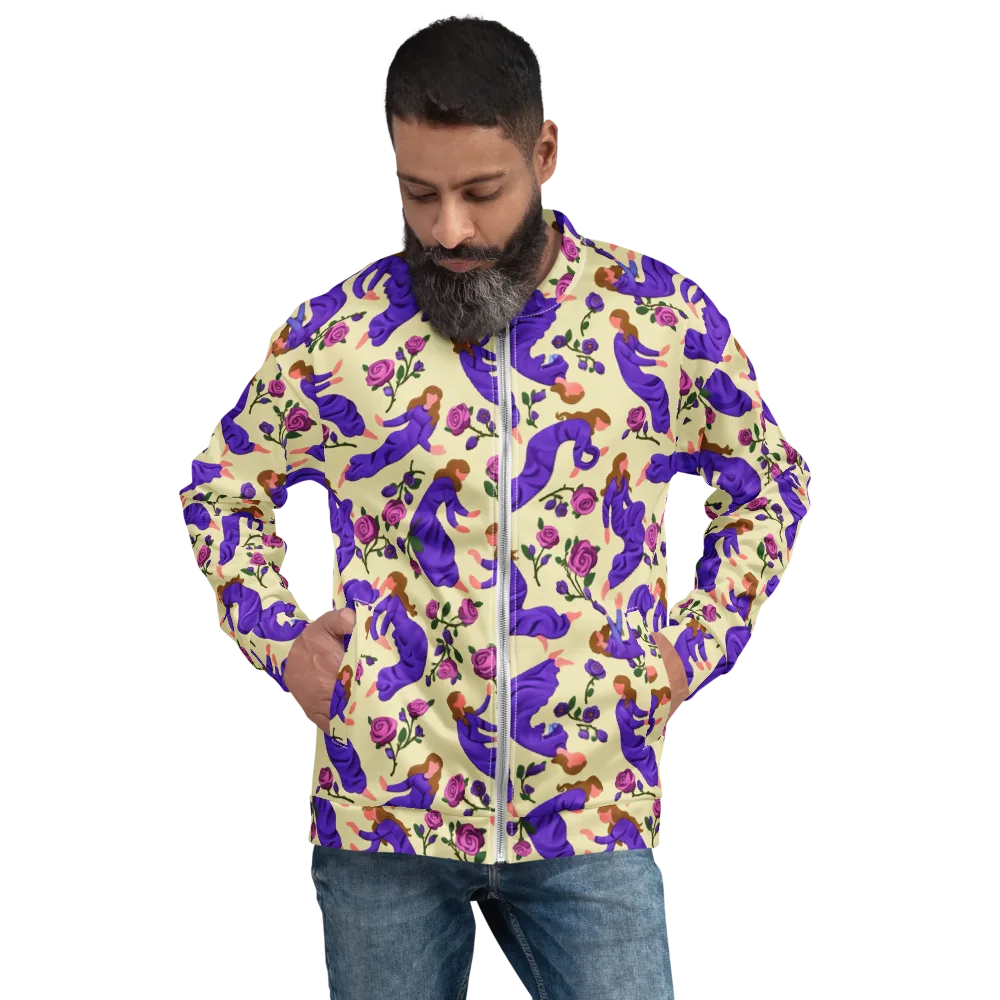 Violet Rose Ballet on Bomber Jacket — Front
