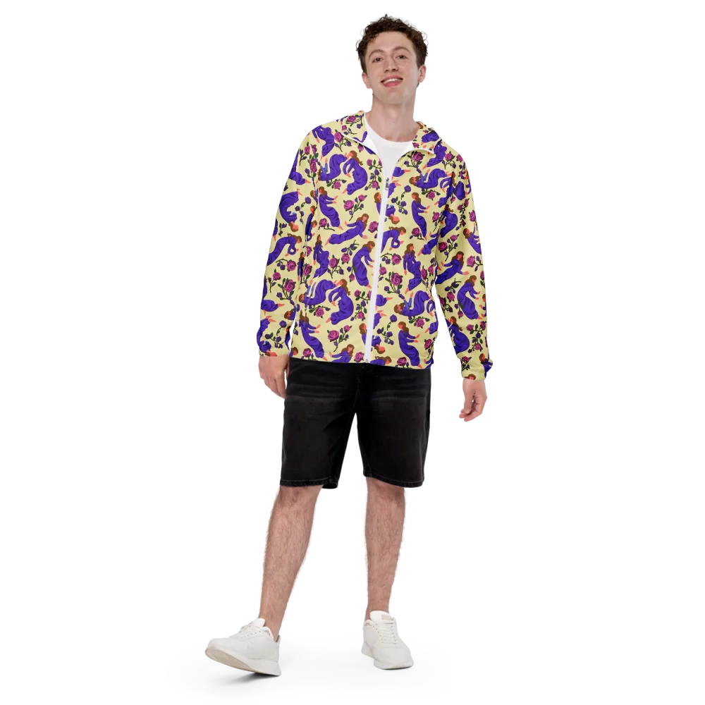Violet Rose Ballet on Men's Windbreaker — Front
