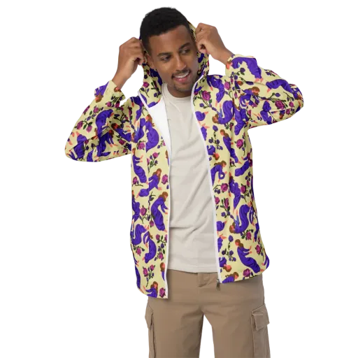 Violet Rose Ballet on a Men's Windbreaker