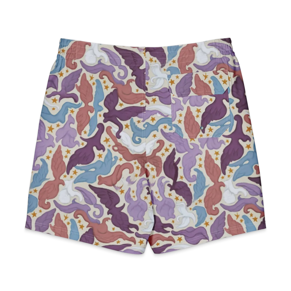 Starling Parade on Men's Board Shorts — Back